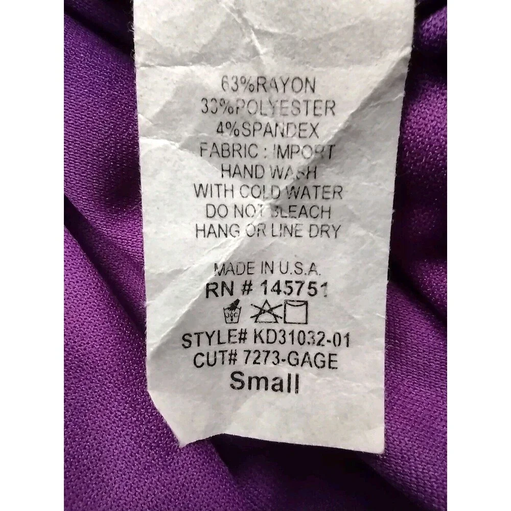 41 Hawthorn Wrap Dress Size Small Sleeveless Purple & Gray Geometric Travel